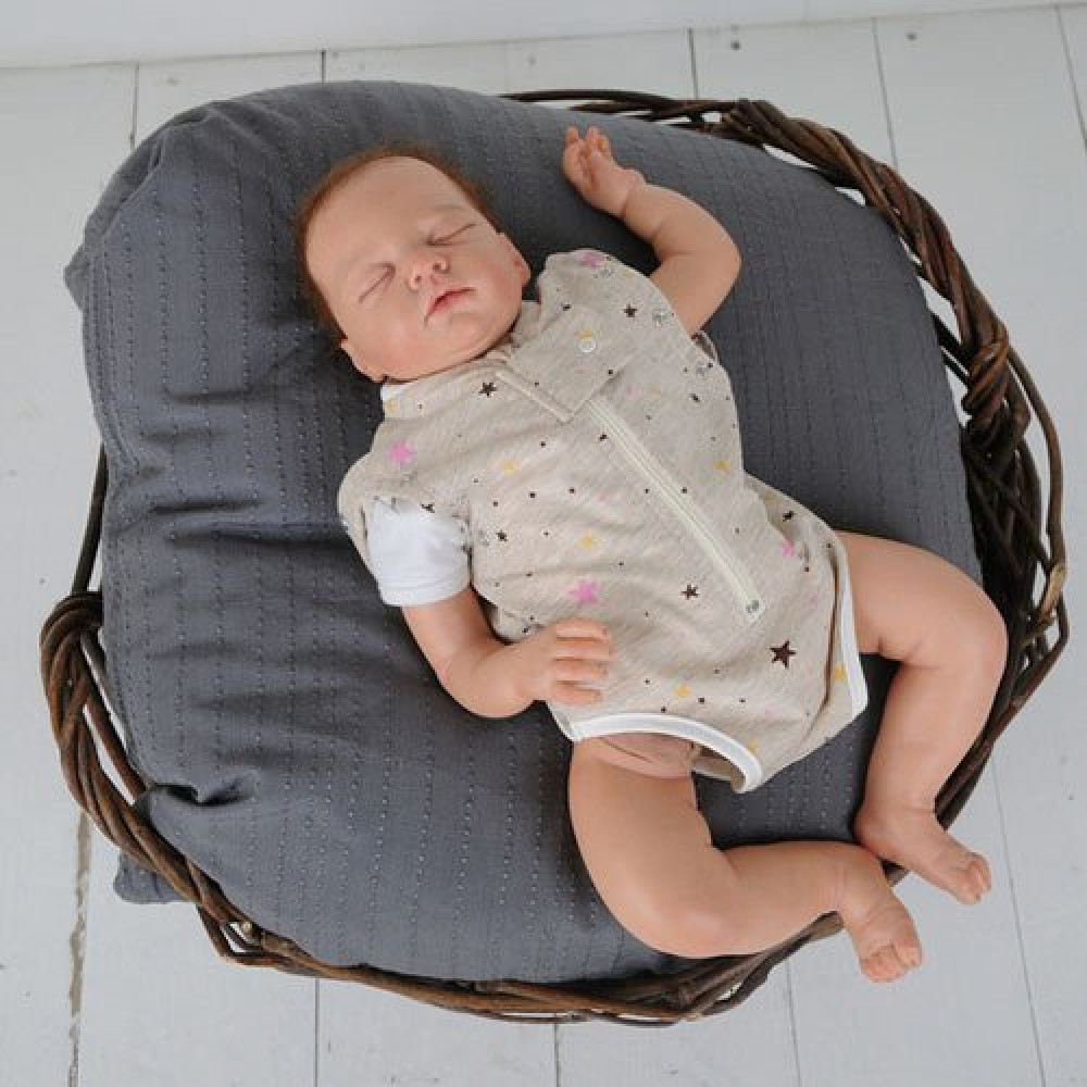 Бодик-пеленка на молнии MagBaby Бежевый меланж, 62 р Бодик-пеленка на молнии MagBaby Бежевый меланж, 62 р