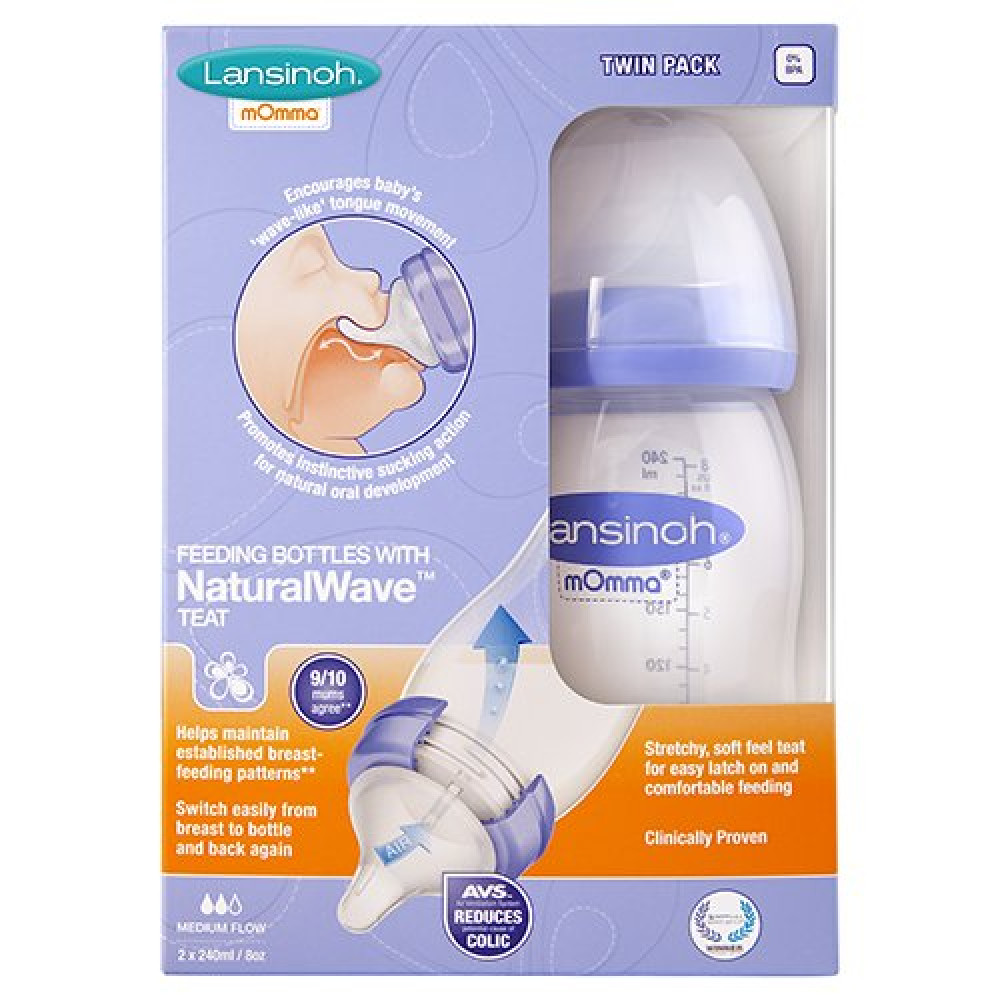 Набір пляшечок для природного годування із соскою Natural Wave (Lansinoh 75850)