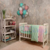 Постельный комплект Маленькая Соня Baby Design Зиг-Заг розово-мятный 7 предметов