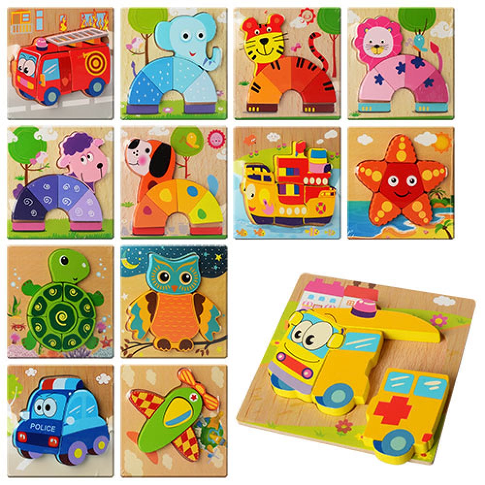 Деревянная игрушка Пазлы (MD 0904)