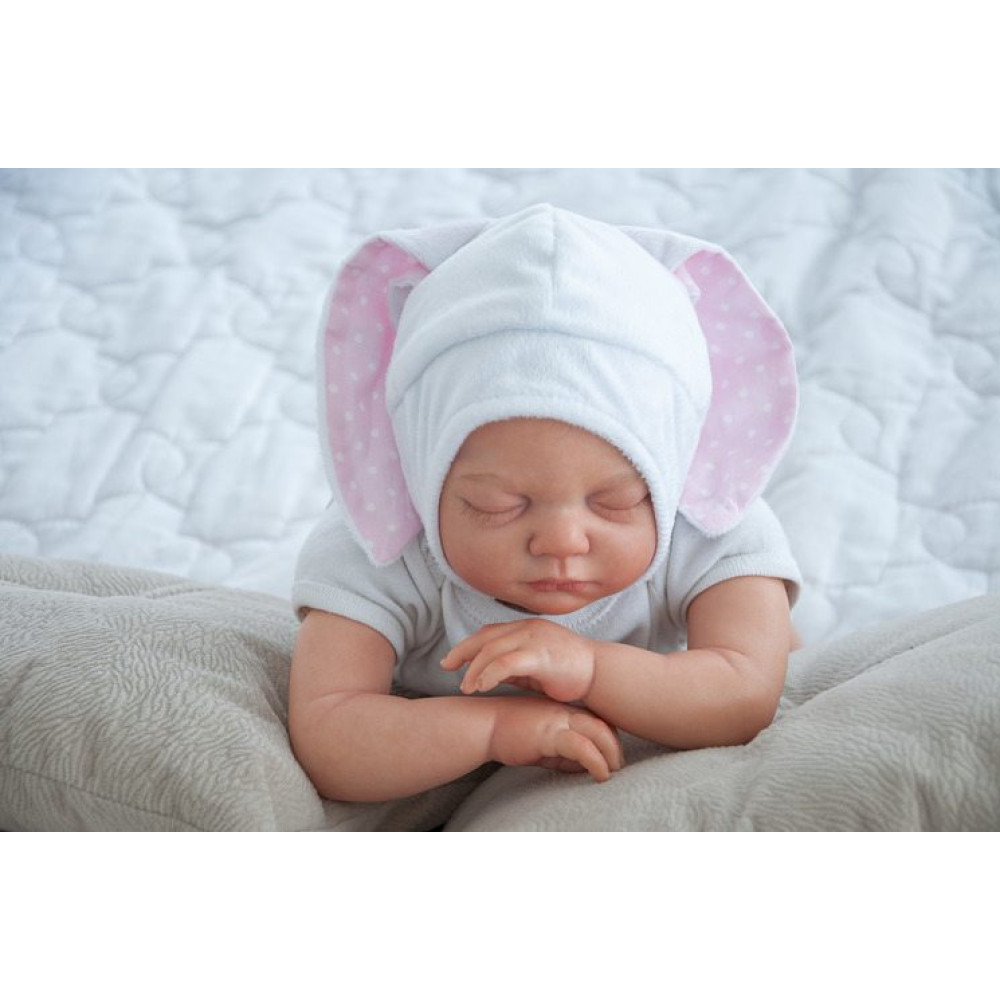 Шапочка для новорожденного MagBaby Зайка розовая