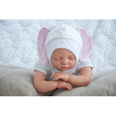 Шапочка для новорожденного MagBaby Зайка розовая