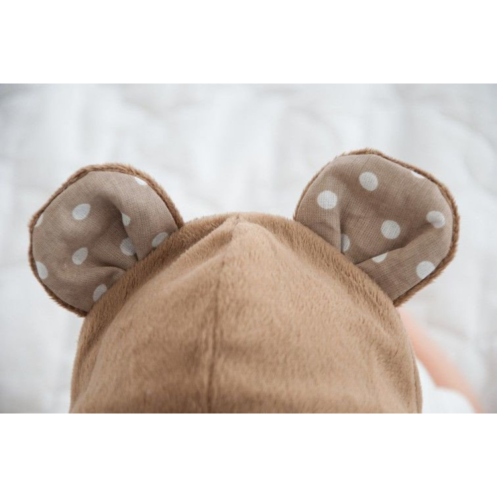 Шапочка для новорожденного MagBaby Мишка коричневая