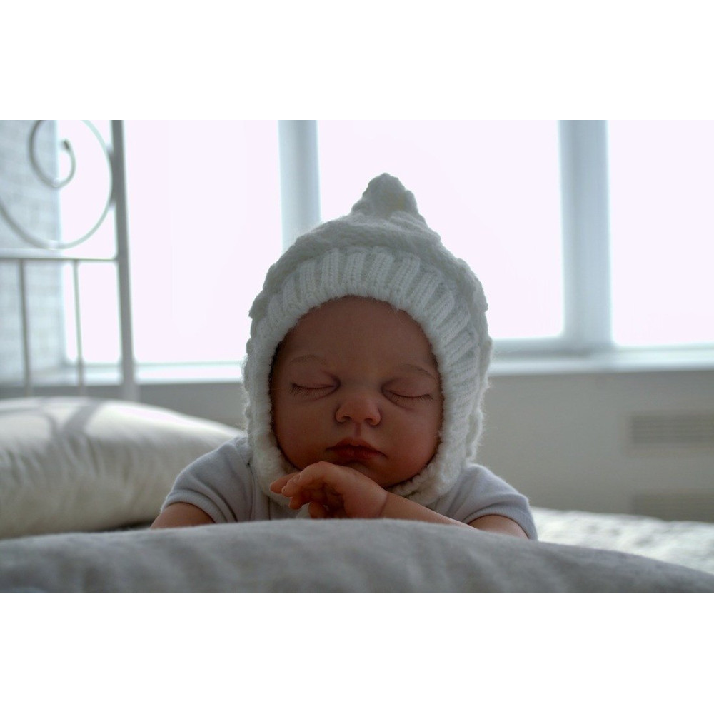 Вязаная шапочка на махре MagBaby (3-6 мес.), молоко Вязаная шапочка на махре MagBaby (3-6 мес.), молоко