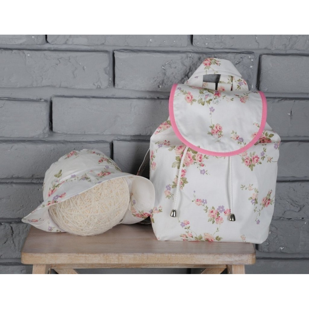 Рюкзак + панама MagBaby Цветы, р. 42-46