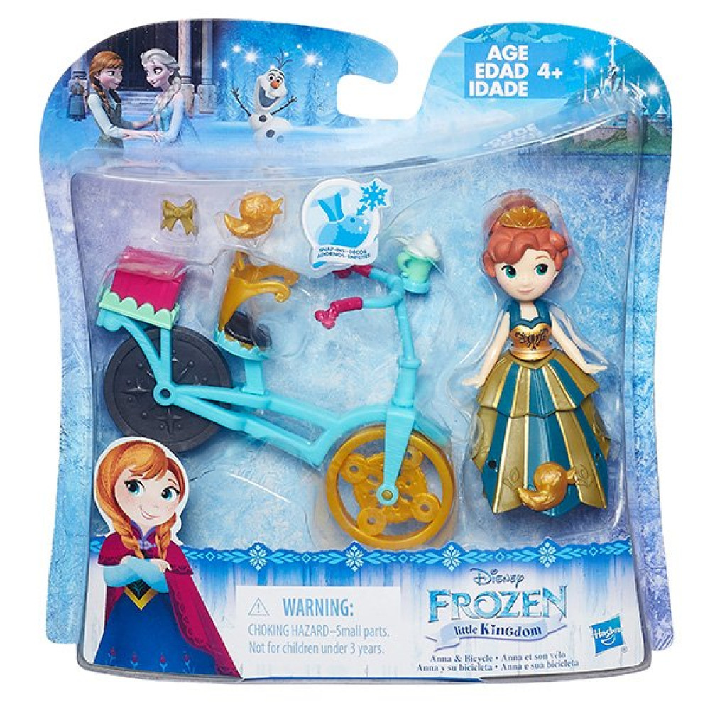 Игровой набор Маленькие куклы Холодное Сердце Анна на велосипеде (Disney Princess B5190)