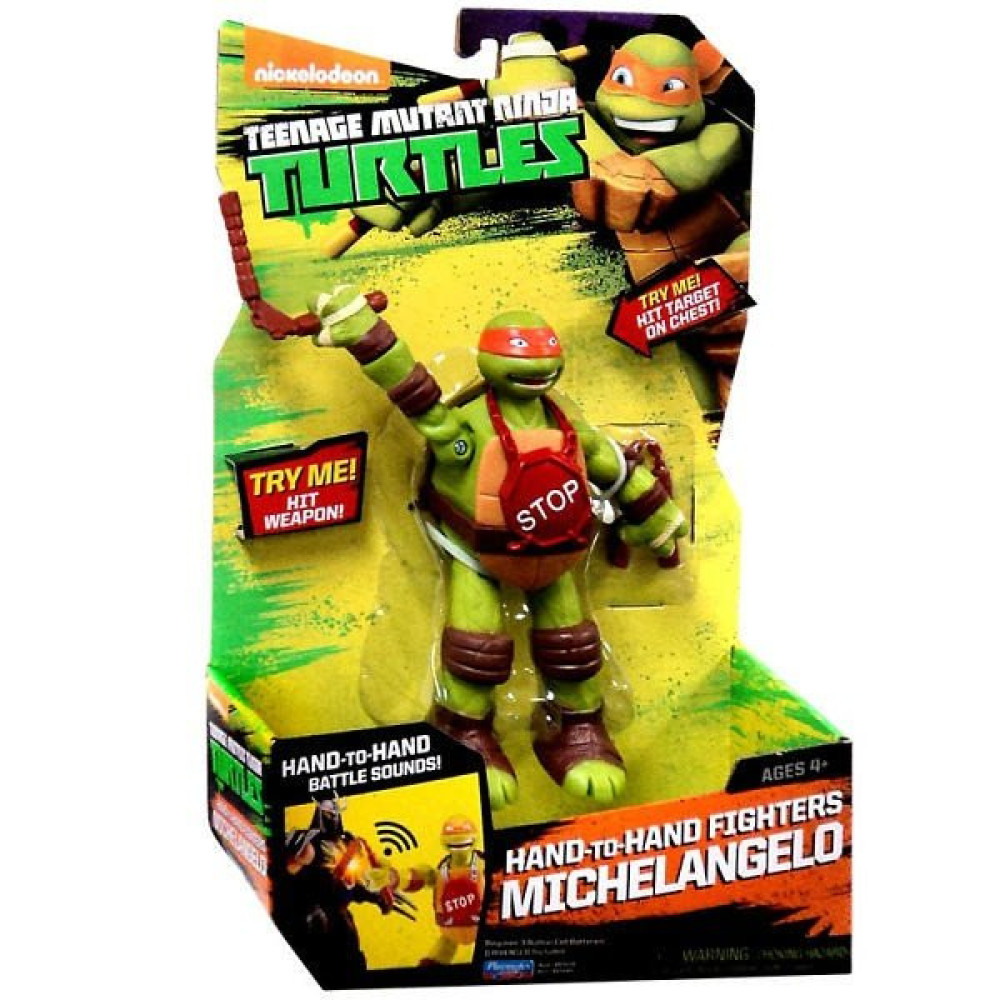 Фигурка TMNT Черепашки-ниндзя Микеланджело с боевыми звуковыми эффектами (91644)