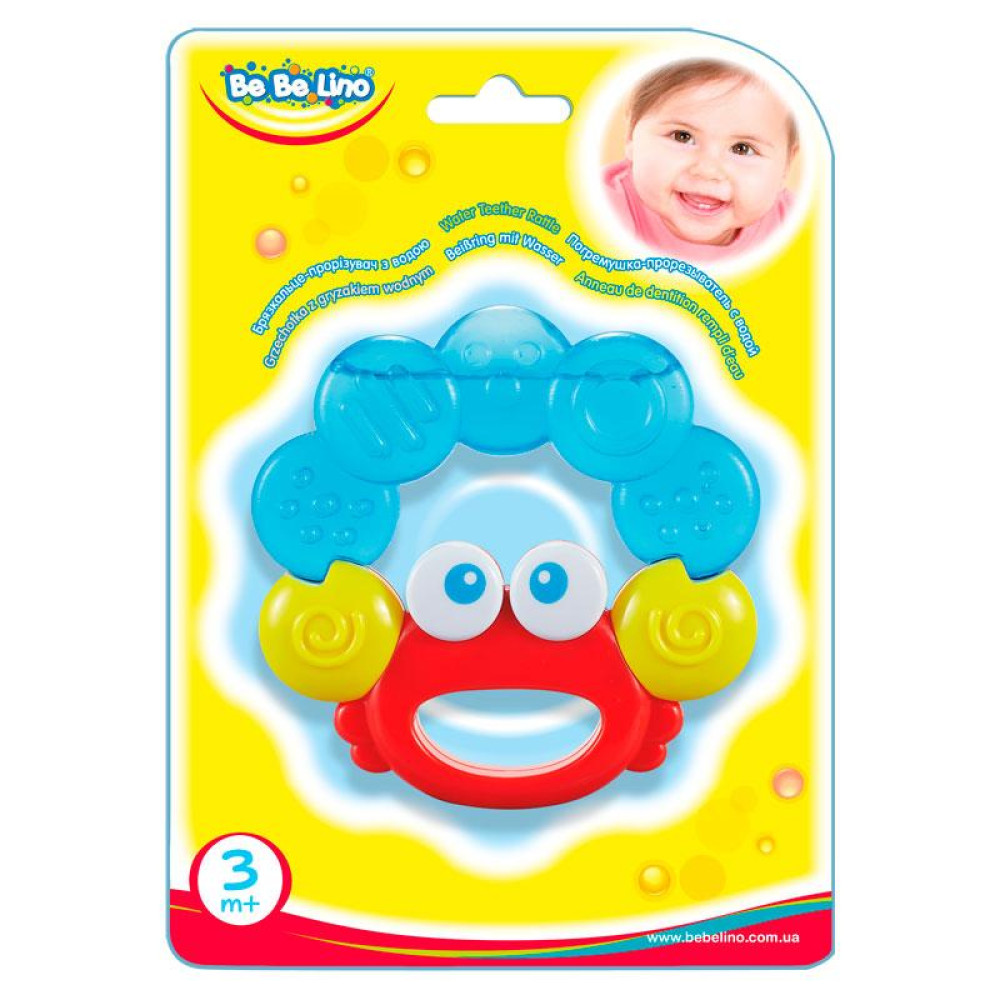 Брязкальце-прорізувач з водою BeBeLino Крабік (57109)