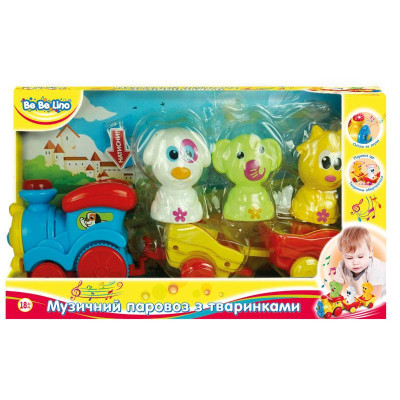 Музичний паровозик BeBeLino з тваринами (57077)