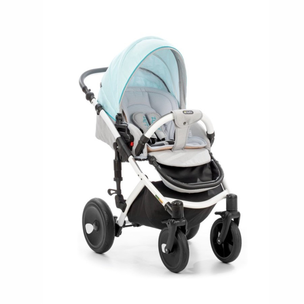 Коляска 2 в 1 Tutis Viva 041 Milky Blue-Neutral Grey (Тутіс Віва Сіро-блакитна)