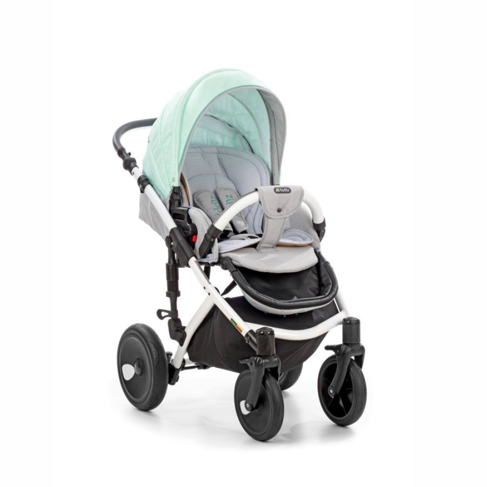 Коляска 2 в 1 Tutis Viva 042 Teal-Neutral Grey (Тутис Вива Мятно-серая)