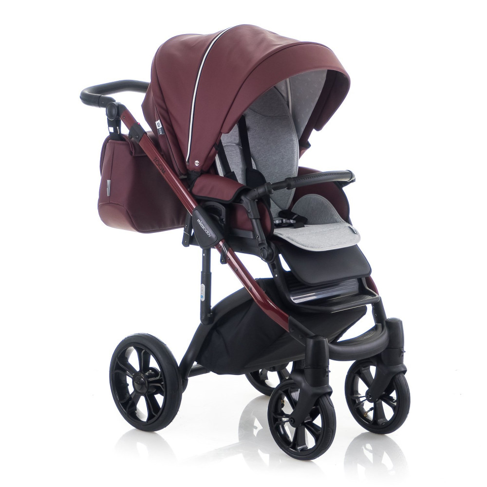 Коляска 2 в 1 Mioobaby Zoom Black Edition Burgundy (Міобебі Зум)