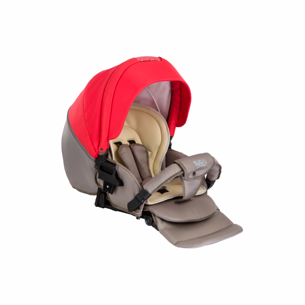 Коляска 2 в 1 Tutis Tapu 738 Warm Grey-Coral (Тутис Тапу Серо-коралловая)