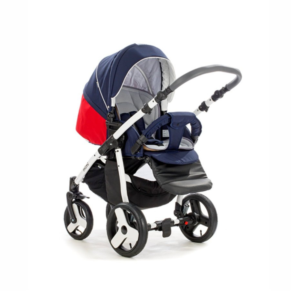 Коляска 2 в 1 Tutis Mimi Plus 795 Navy-Red (Тутис Мими Плюс Темно-синяя Бело-красная)