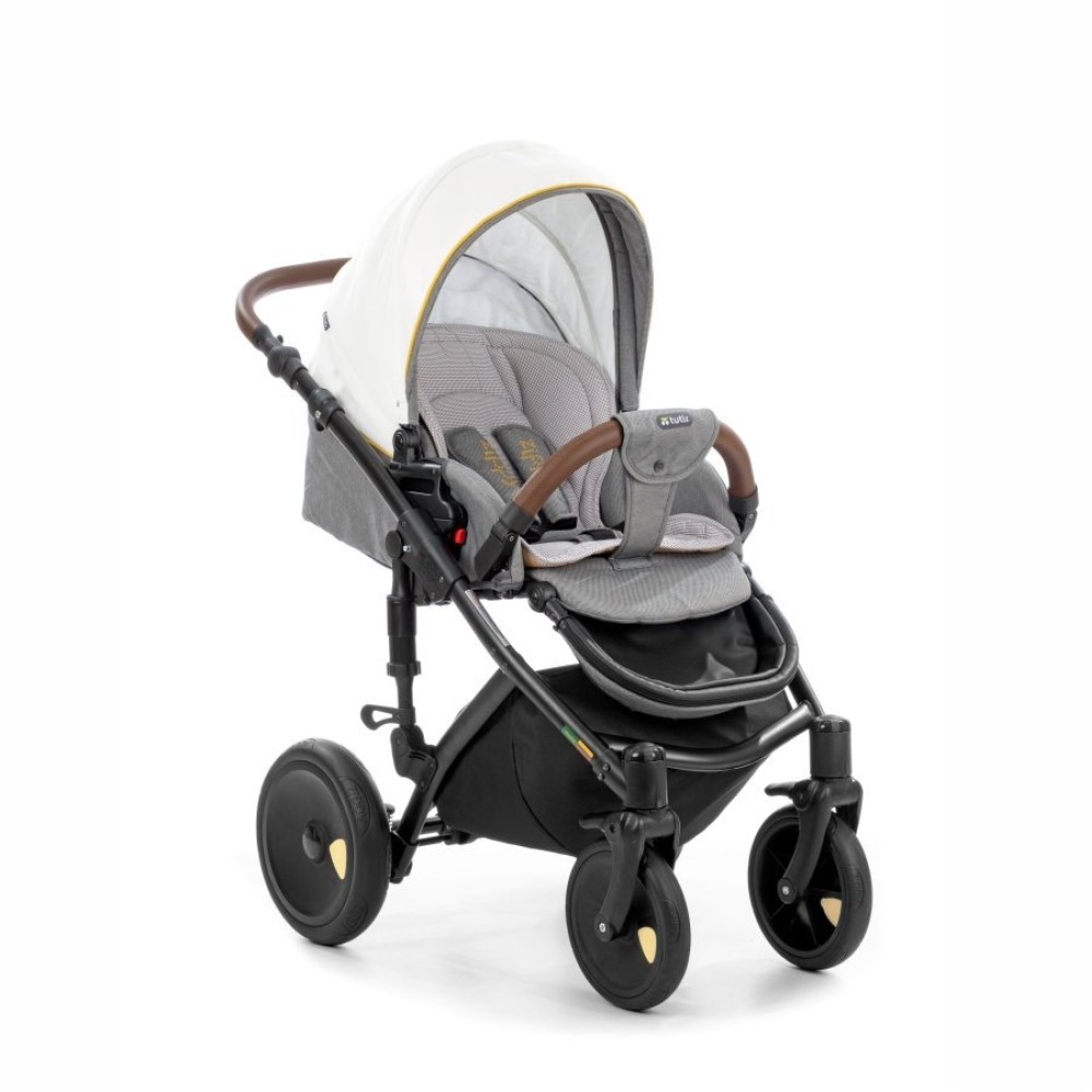 Коляска 2 в 1 Tutis Viva 045 White-Dark Grey (Тутіс Віва Сіро-біла)