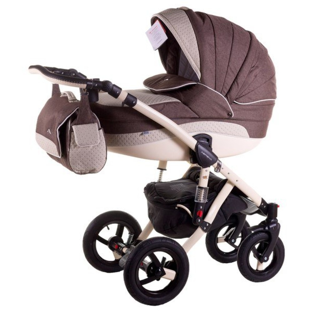 Коляска 2 в 1 Adamex Aspena Eco 836S (Адамекс Аспена Эко Кожа 836S)