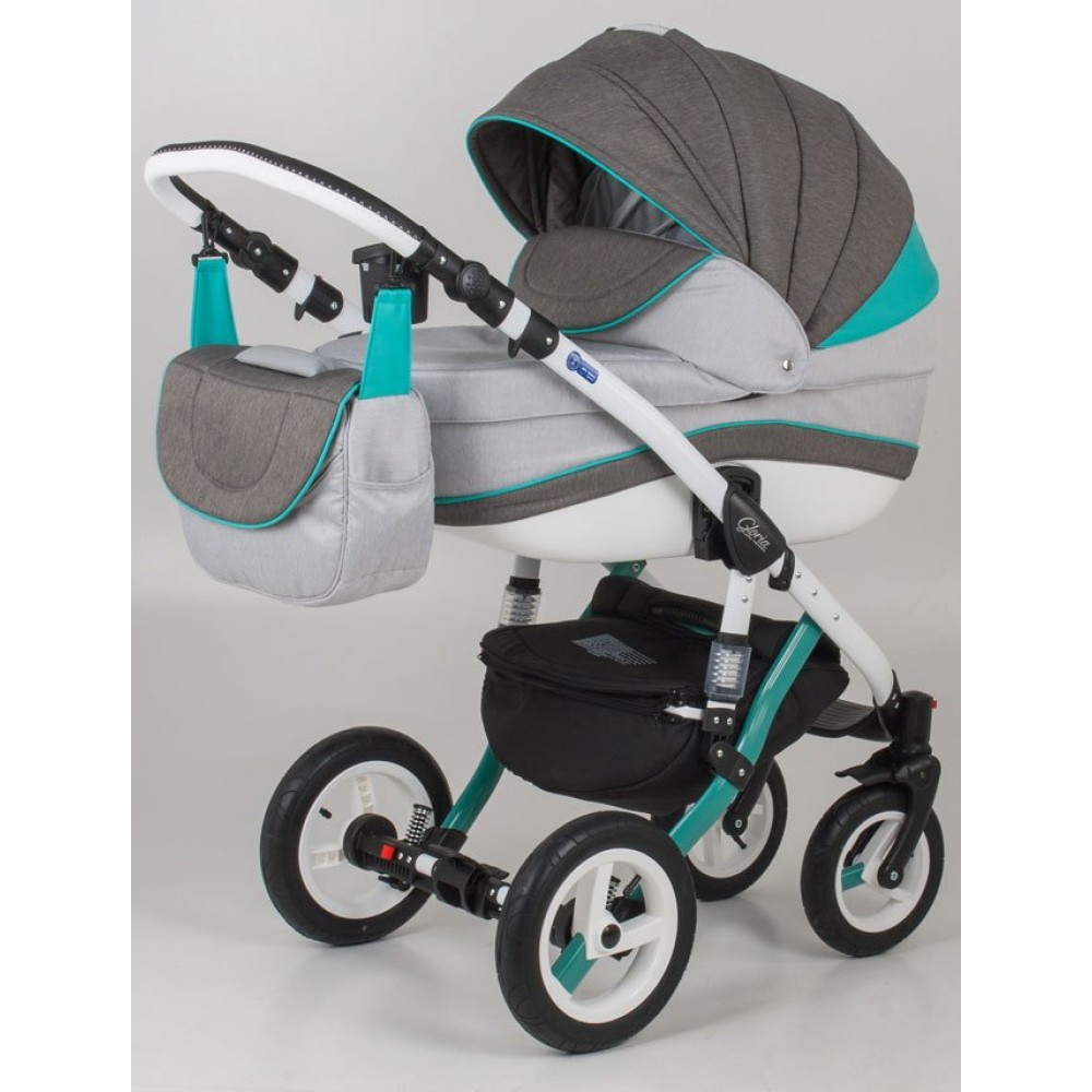 Коляска 2 в 1 Adamex Gloria Rainbow Mint (Адамекс Глорія Реінбоу М'ятний)