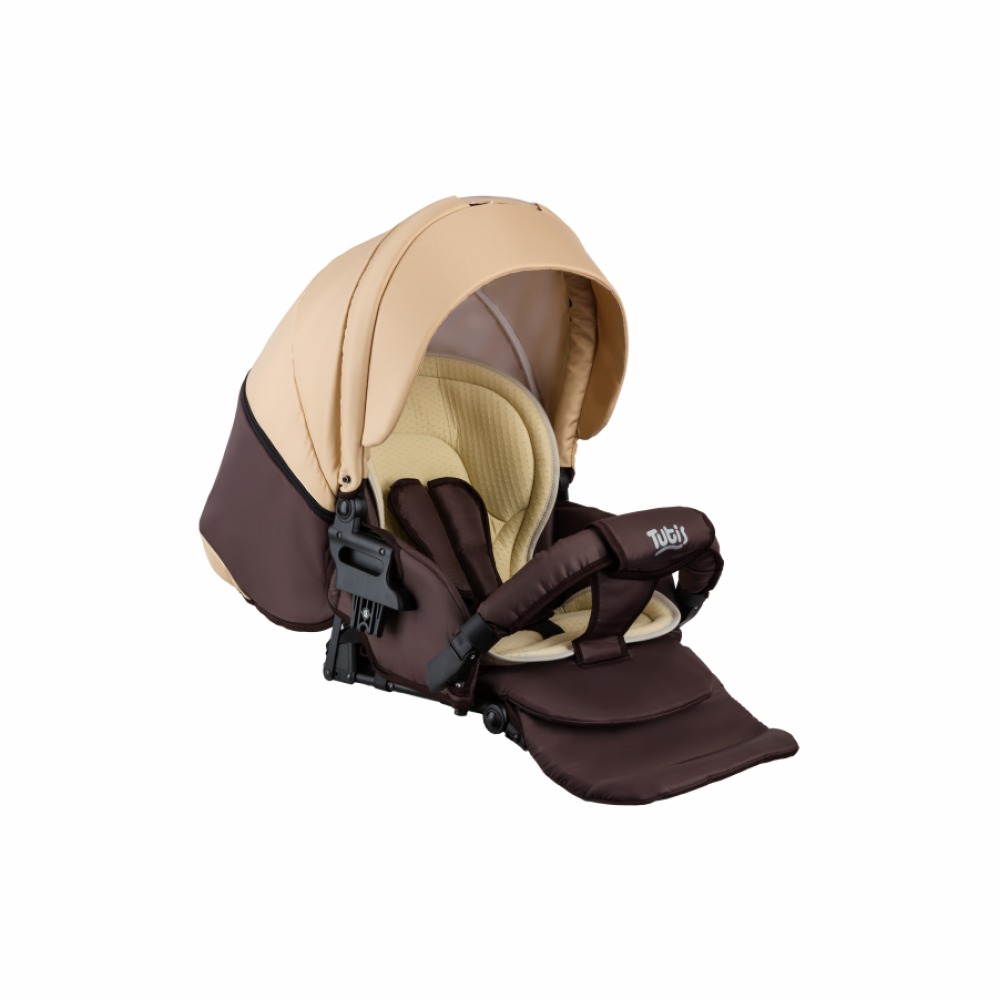 Коляска 2 в 1 Tutis Tapu 734 Brown-Cream (Тутис Тапу Коричнево-кремовая)