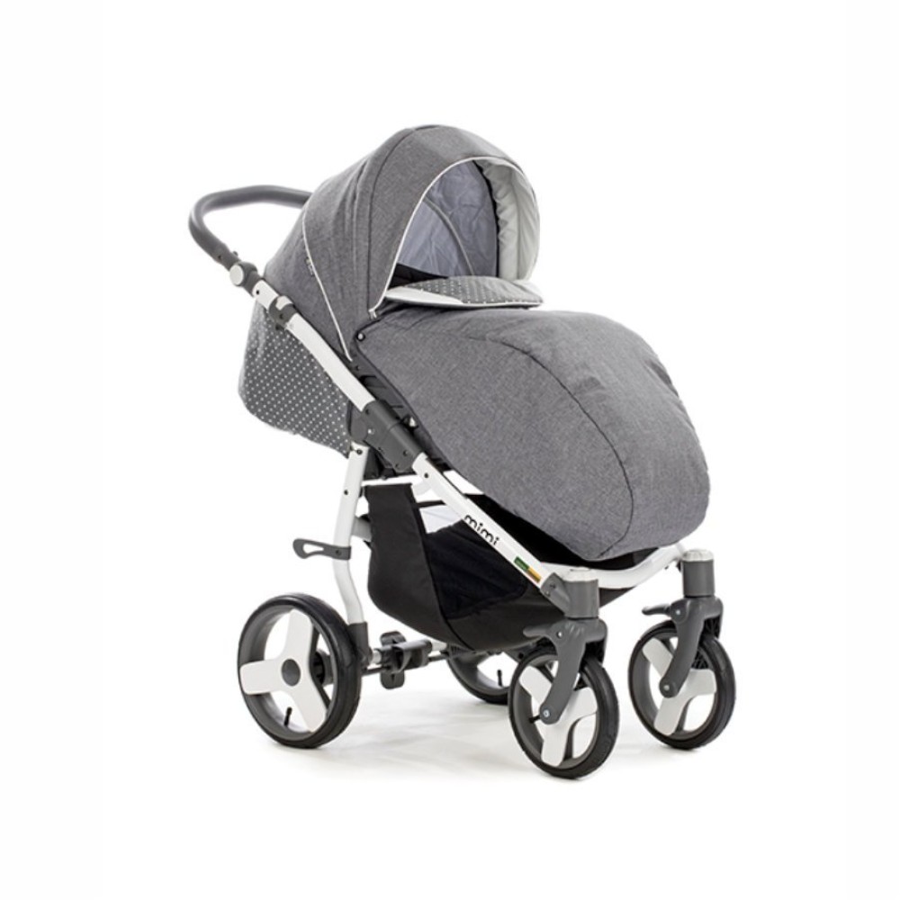 Коляска 3 в 1 Tutis Mimi Plus 721 Natural Grey-White (Тутіс Мімі Плюс Сіро-біла)