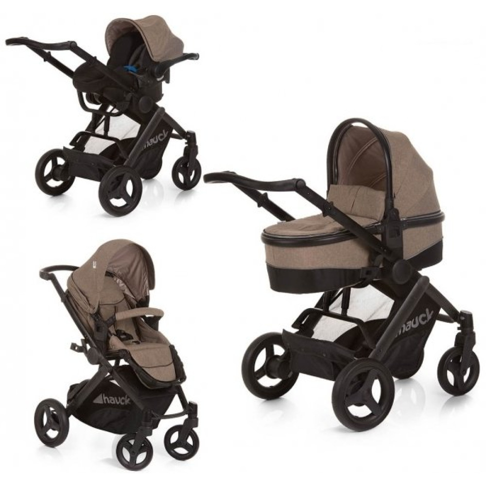 Коляска 3 в 1 Hauck Maxan 4 Plus Trioset Melange Sand (Хаук Максан 4 Плюс Триосет Меланж Санд)