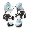 Коляска 3 в 1 Tutis Viva 041 Milky Blue-Neutral Grey (Тутіс Віва Сіро-блакитна)