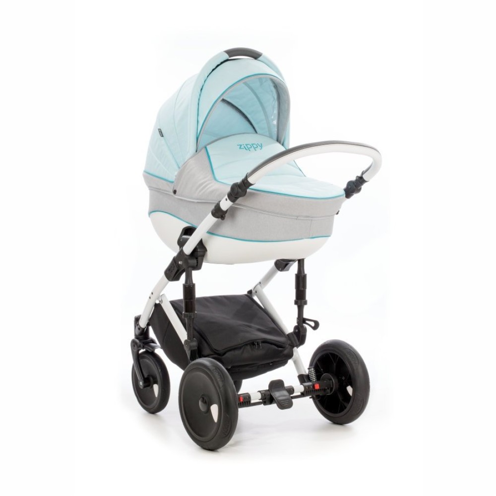 Коляска 3 в 1 Tutis Viva 041 Milky Blue-Neutral Grey (Тутіс Віва Сіро-блакитна)
