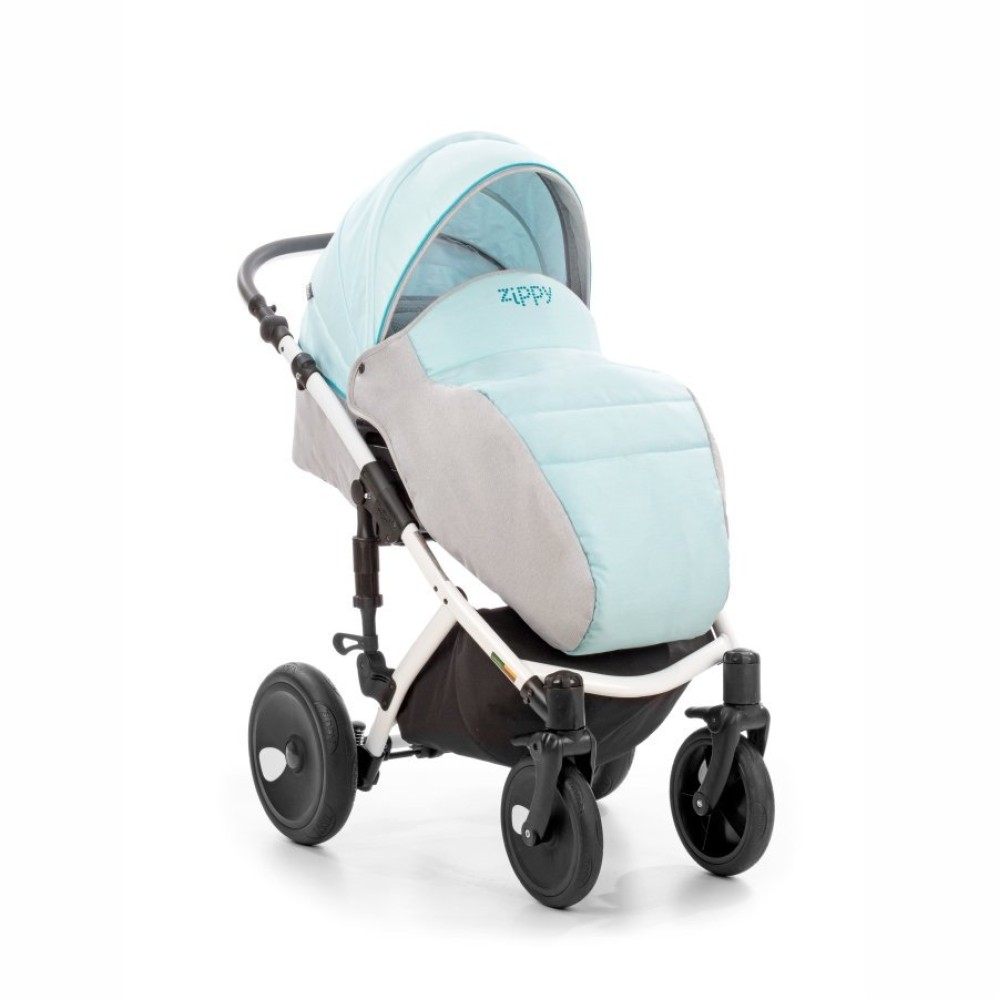 Коляска 3 в 1 Tutis Viva 041 Milky Blue-Neutral Grey (Тутіс Віва Сіро-блакитна)
