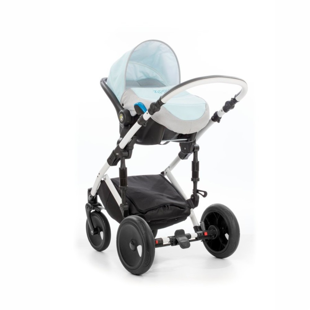 Коляска 3 в 1 Tutis Viva 041 Milky Blue-Neutral Grey (Тутіс Віва Сіро-блакитна)