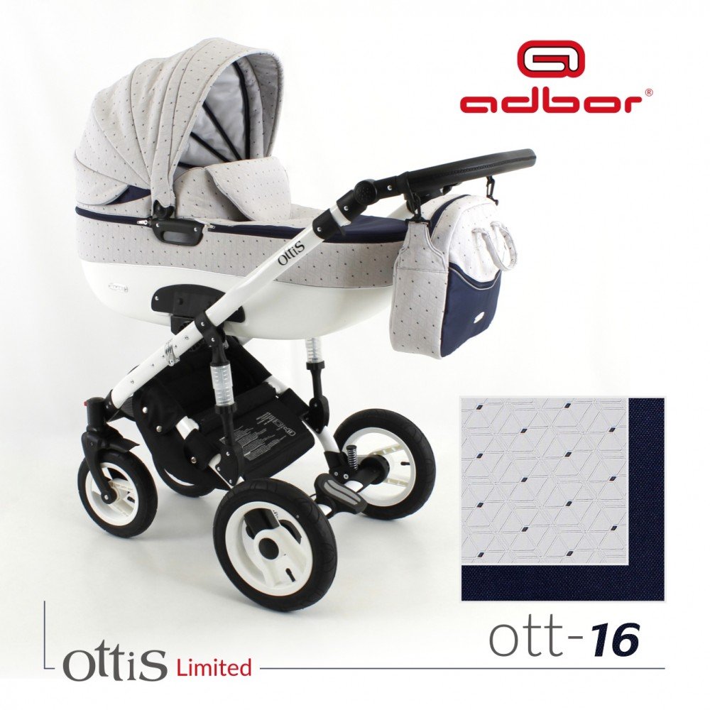 Коляска 3 в 1 Adbor Ottis 16 (Адбор Оттіс 16)