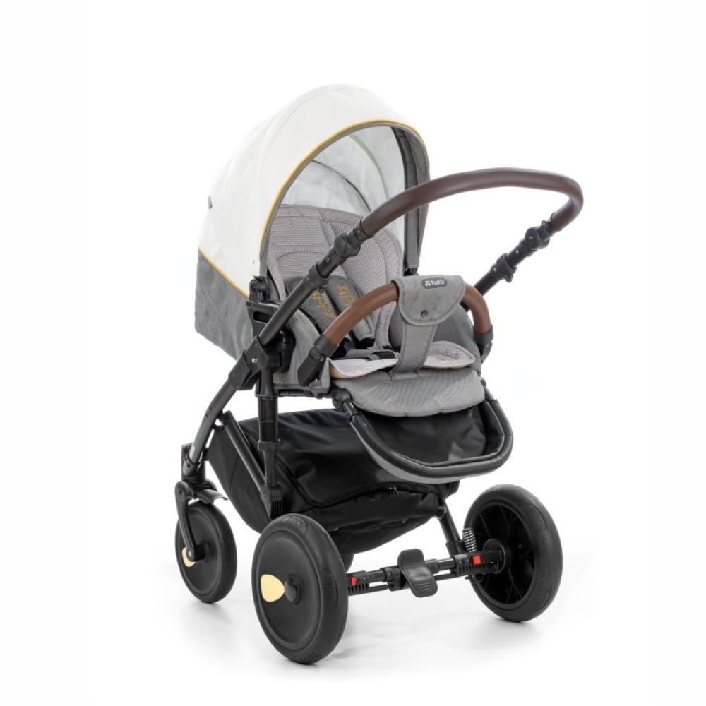 Коляска 3 в 1 Tutis Viva 045 White-Dark Grey (Тутіс Віва Сіро-біла)