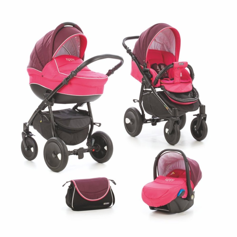 Коляска 3 в 1 Tutis Orbit 059 Burgundy (Тутіс Орбіт Бордово-рожева)