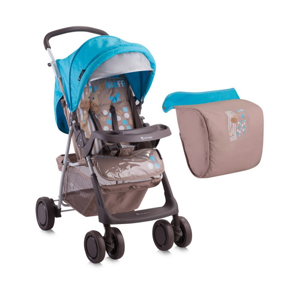 Прогулочная коляска Bertoni Star Beige Blue Giraffe (Бертони Стар)
