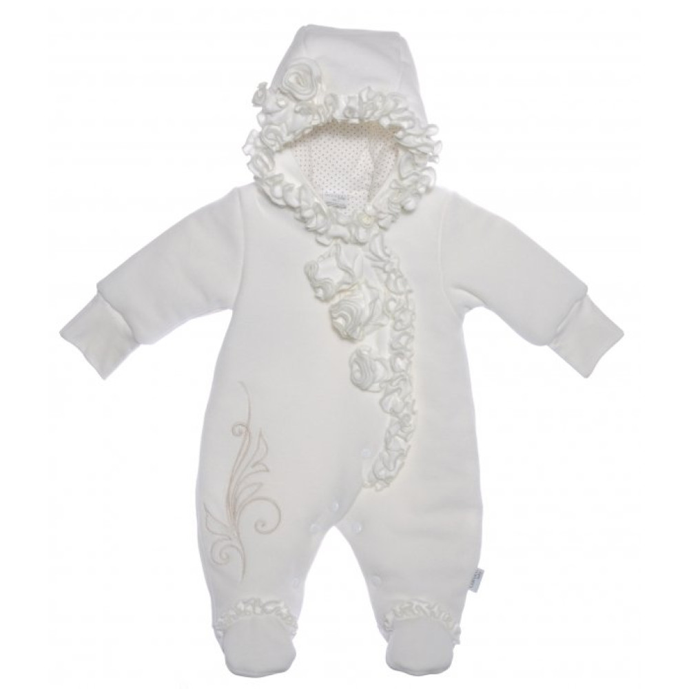 Комбинезон Garden Baby Розы, р. 74, светло-молочный (10038-01/26)