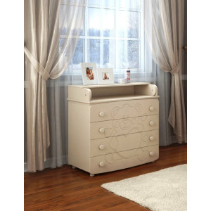 Комод-пеленатор Angelo Мишка слоновая кость