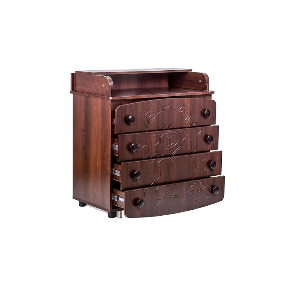 Комод-пеленатор Angelo Мишка темный орех