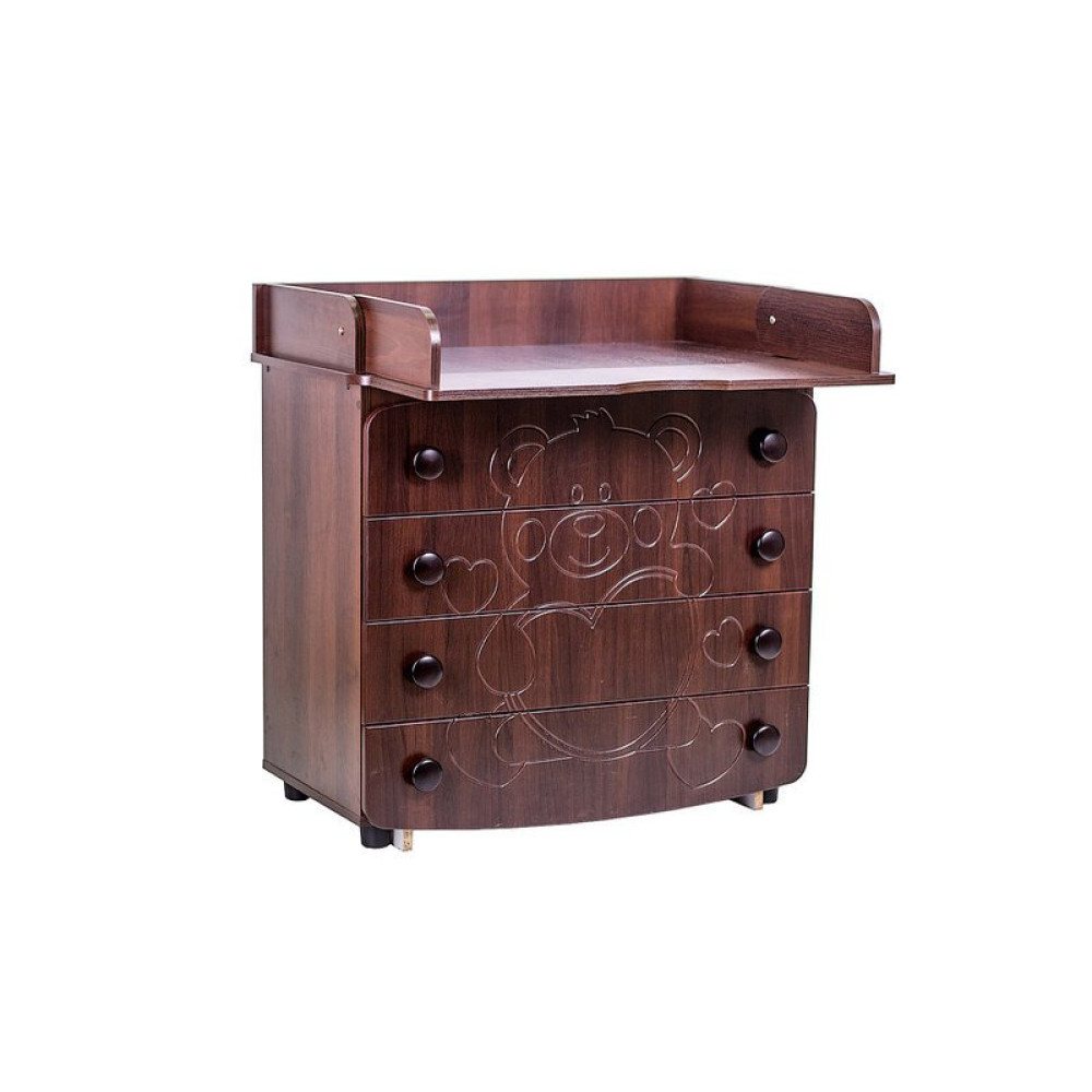 Комод-пеленатор Angelo Мишка темный орех