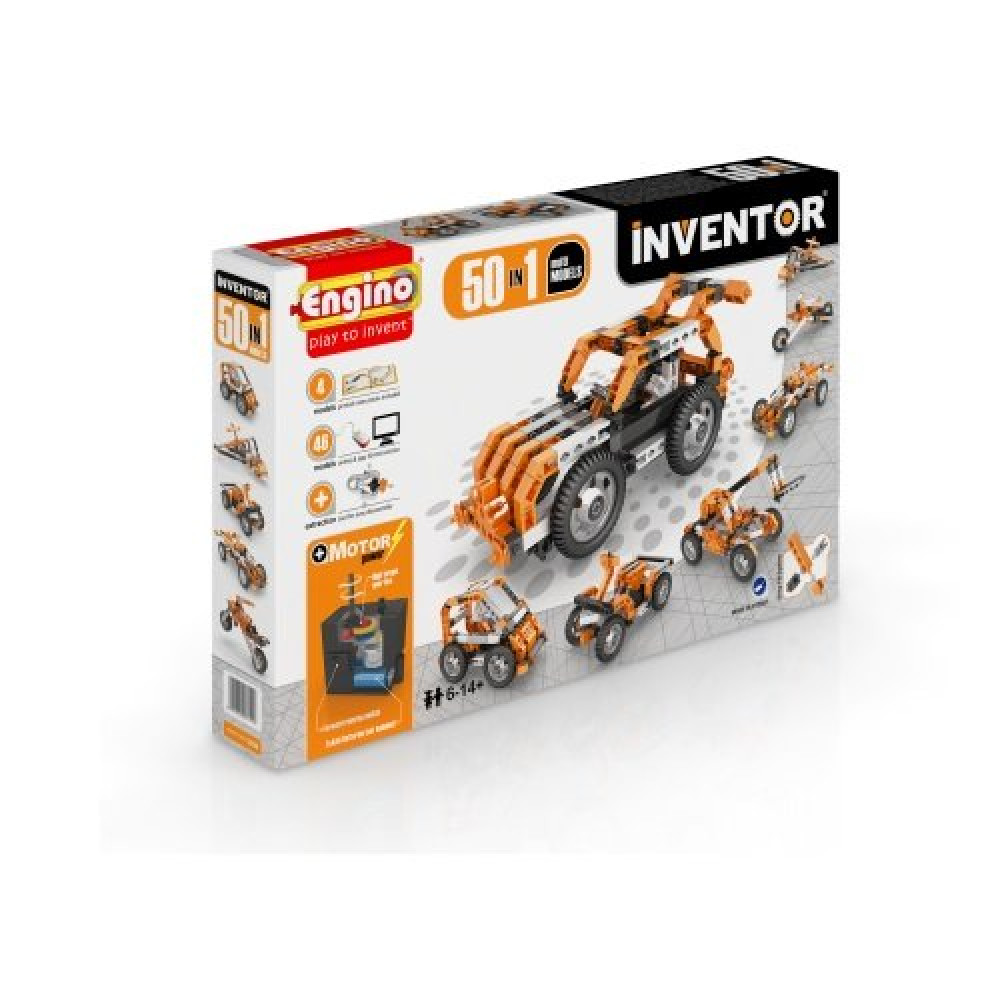 Конструктор Inventor Motorized 50 в 1 с электродвигателем (Engino 5030)