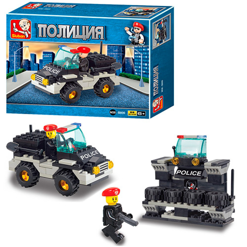 Конструктор Sluban Полиция, 88 деталей (M38-B800)