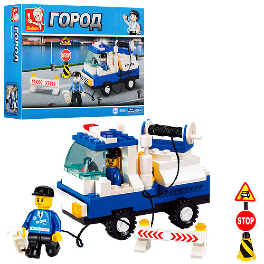 Конструктор Sluban Город, полицейская машина, 94 детали (M38-B900)