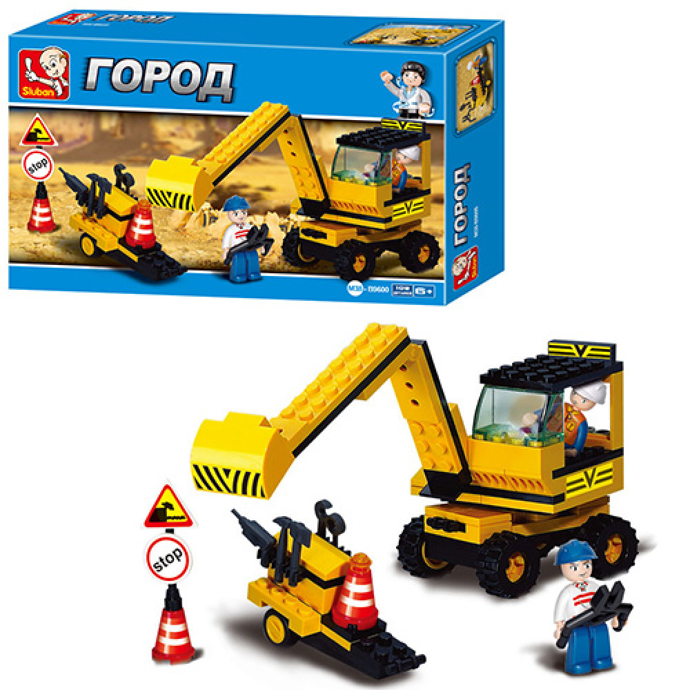 Конструктор Sluban Город, экскавтор, 106 деталей (M38-B9600)