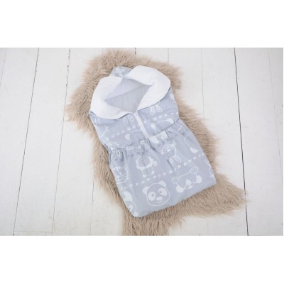 Конверт-трансформер для новонародженого MagBaby Ведмедик та друзі сірий Демі