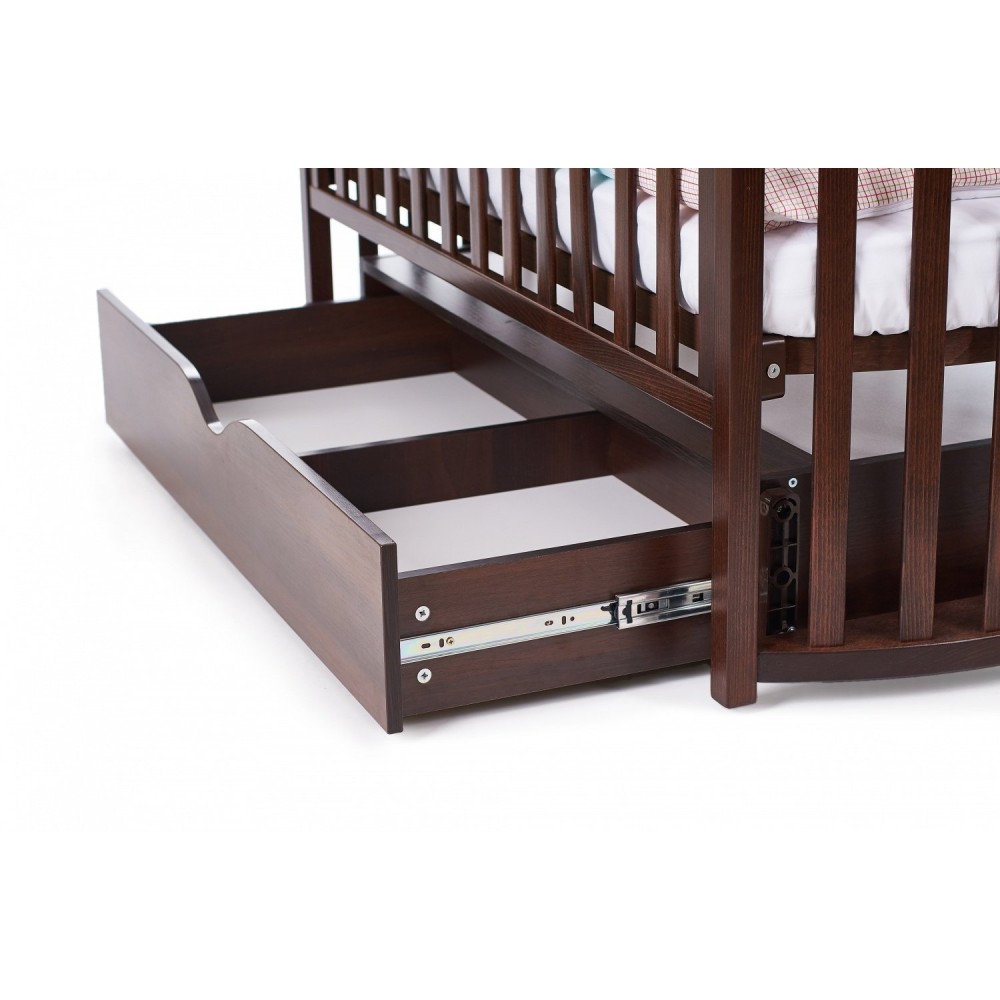 Veres Sonya LD14 | Верес Соня ЛД14 - кроватка с ящиком • Walnut | Ореховый
