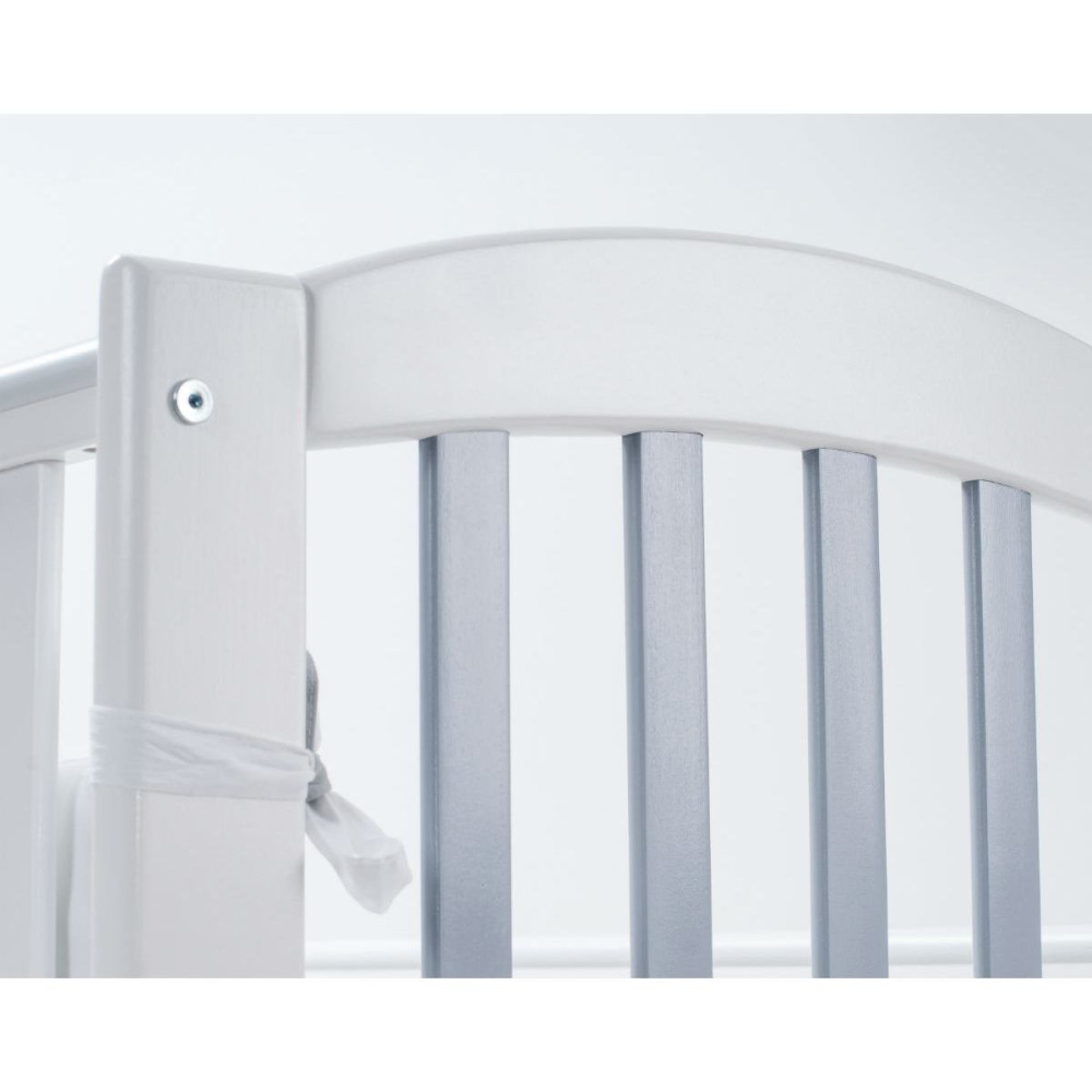 Veres Sonya LD10 | Верес Соня ЛД10 - кроватка с маятником • White Grey | Бело-серый