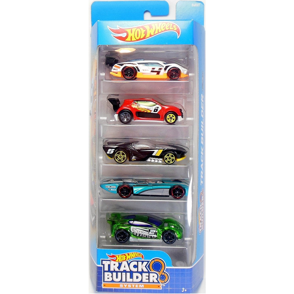 Набор из 5-и машинок Hot Wheels Track Builder System 5-Pack DJD27 (Хот Вилс 1806)