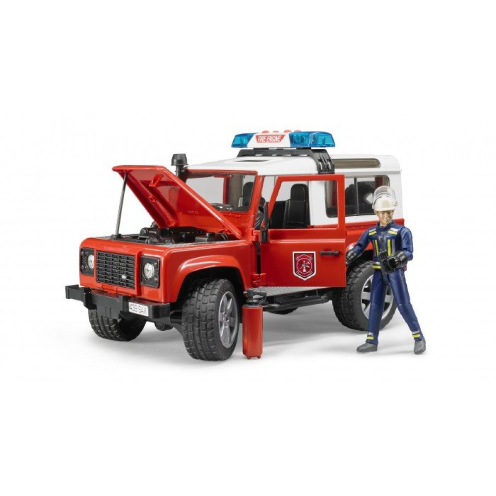 Джип Bruder Пожарный Land Rover Defender (02596)
