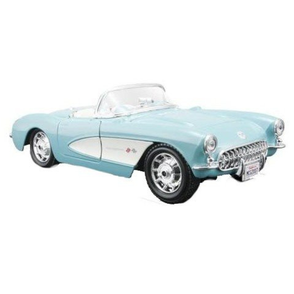 Машинка Maisto Chevrolet Corvette 1957 1:24 (голубой 10116)