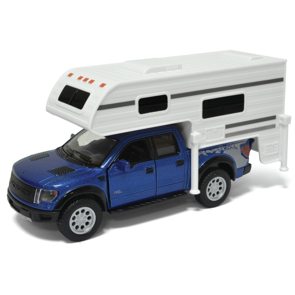 Машинка Kinsmart 2013 Ford F-150 SVT Raptor SuperCrew Truck Camper (KT5502W)