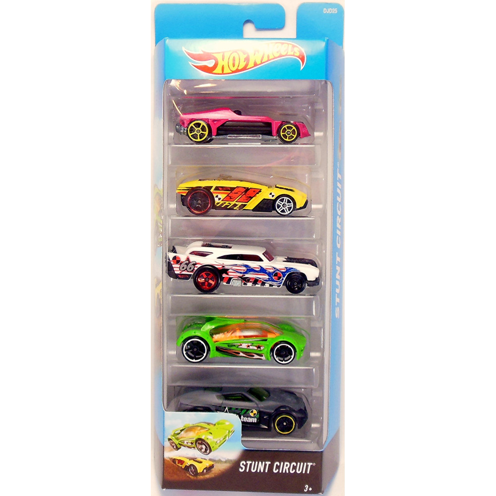Набор из 5-и машинок Hot Wheels Stunt Circuit 5-Pack DJD25 (Хот Вилс 1806)