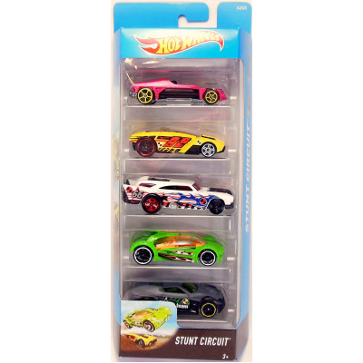 Набор из 5-и машинок Hot Wheels Stunt Circuit 5-Pack DJD25 (Хот Вилс 1806)