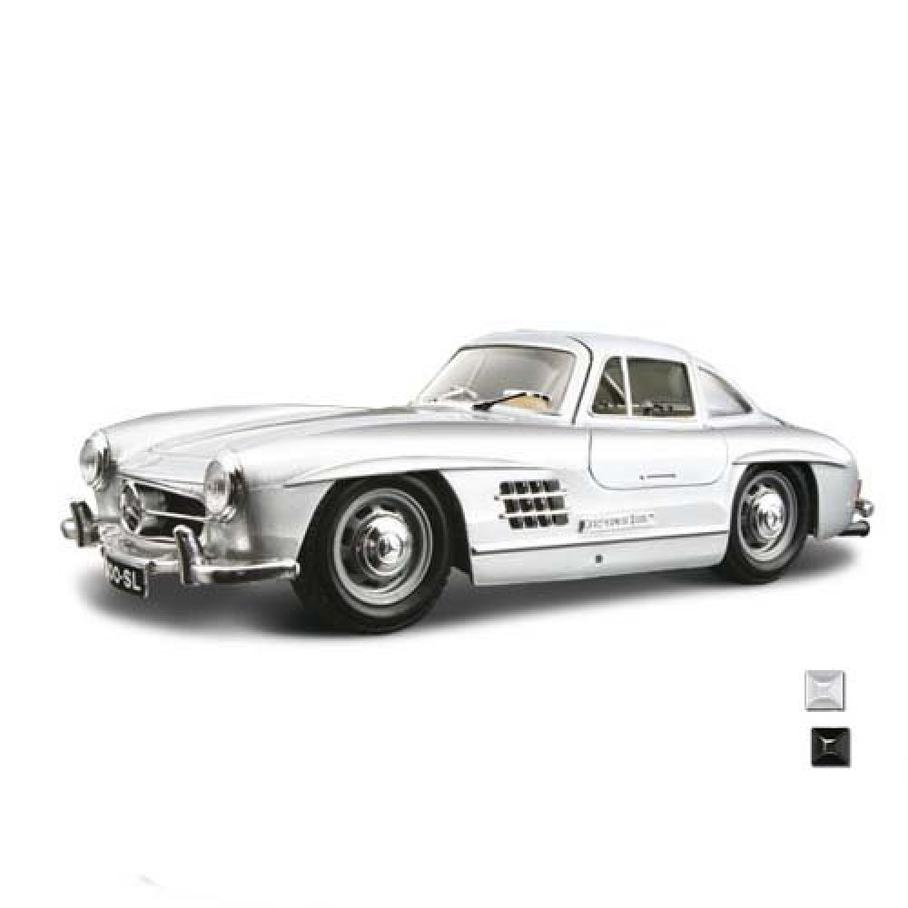 Машинка Bburago Mercedes-Benz 300 SL 1954 серебристый (18-22023)